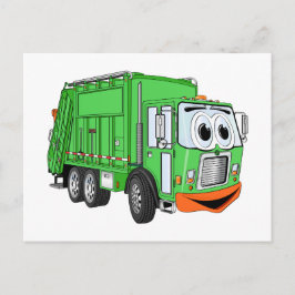 Postal Personalizado de camión de basura sonriente