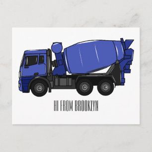 Postal Personalizado de camión de transporte de mezcla de