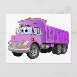 Postal Personalizado de camión de volcado morado