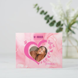 Postal Personalizado de cáncer de mama moderno Nombre de