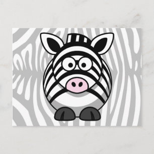 Postal Personalizado De Cebra Con Rayas