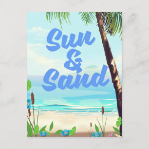 Postal Personalizado de citas inspiradoras de Sun y Sand 