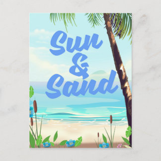 Postal Personalizado de citas inspiradoras de Sun y Sand