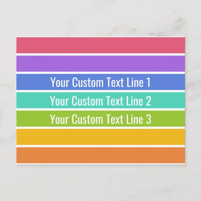 Postal personalizado de colores arcoiris (Anverso)