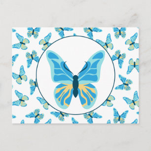 Postal Personalizado de colores de mariposas gráfico