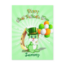 Personalizado de conejo verde de Saint Patrick
