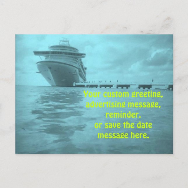 Postal personalizado de crucero Vive Ama Crucero (Anverso)