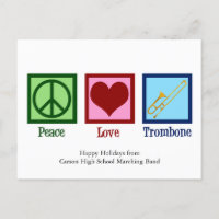 Personalizado de Cute Jugador de Trombone Peace Lo