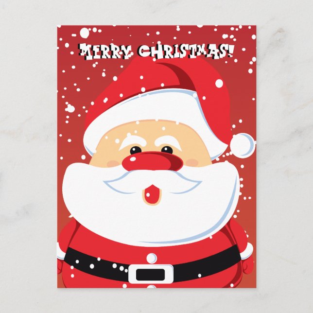 Postal personalizado de Cute Santa Claus (Anverso)