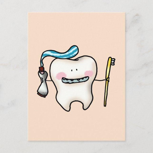 Postal personalizado de dientes divertidos (Anverso)