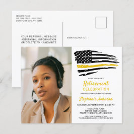 Postal Personalizado de Dispatcher Foto Jubilación de Lín