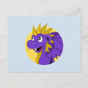 Postal personalizado de dragón morado