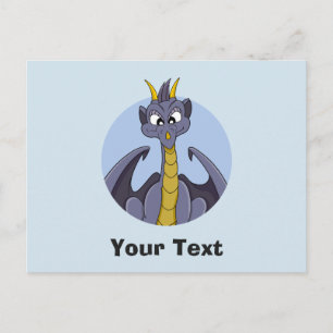 Postal personalizado de dragón morado