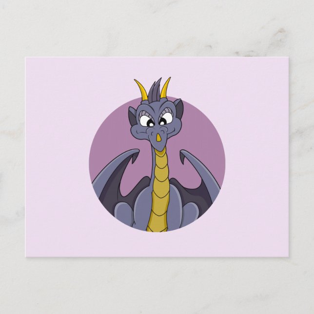 Postal personalizado de dragón morado (Anverso)