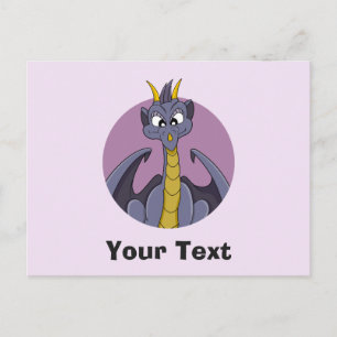 Postal personalizado de dragón morado