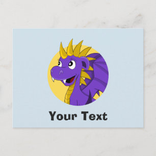 Postal personalizado de dragón morado