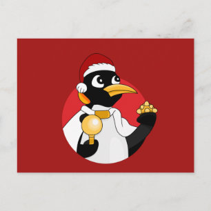 Postal Personalizado de Emperor Pingüino Navidades Postca