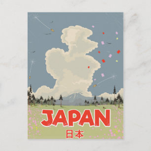 Postal Personalizado de estilo vintage del Monte Fiji
