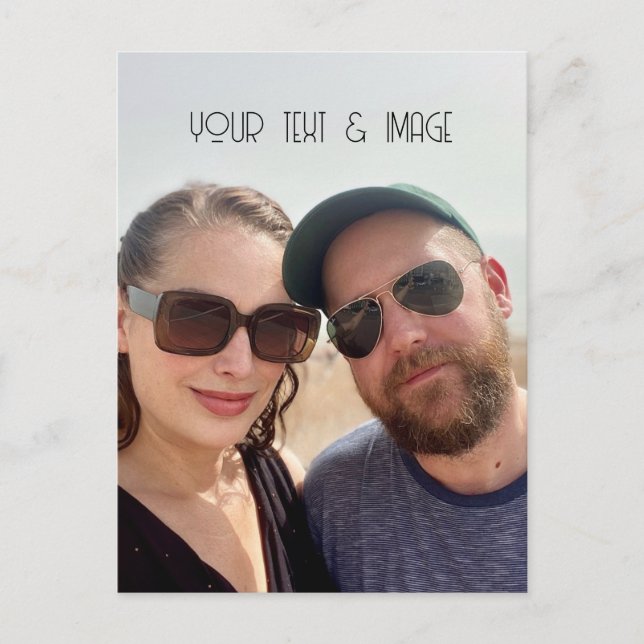 Postal personalizado de fotos y texto crea tu propio deco (Anverso)