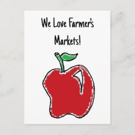 Postal Personalizado de frutas de la Mano Roja