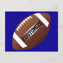 Postal Personalizado de fútbol americano nombre equipo y