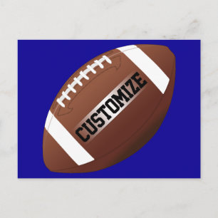 Postal Personalizado de fútbol americano nombre equipo y 