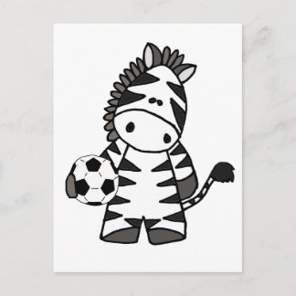 Postal Personalizado de fútbol de Cebra Cuta
