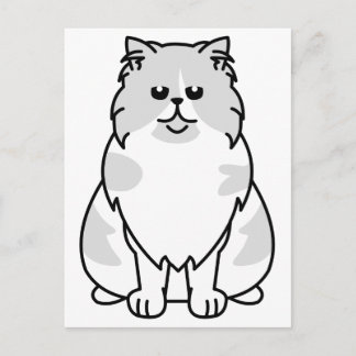 Postal Personalizado de gato Bicolor persa