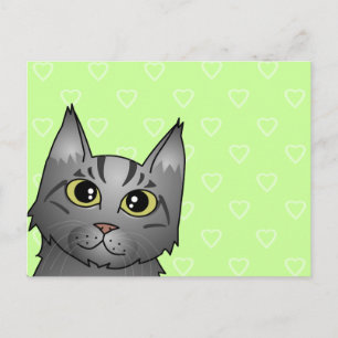 Postal Personalizado De Gato De Mono De Mano Cuta - Pesta