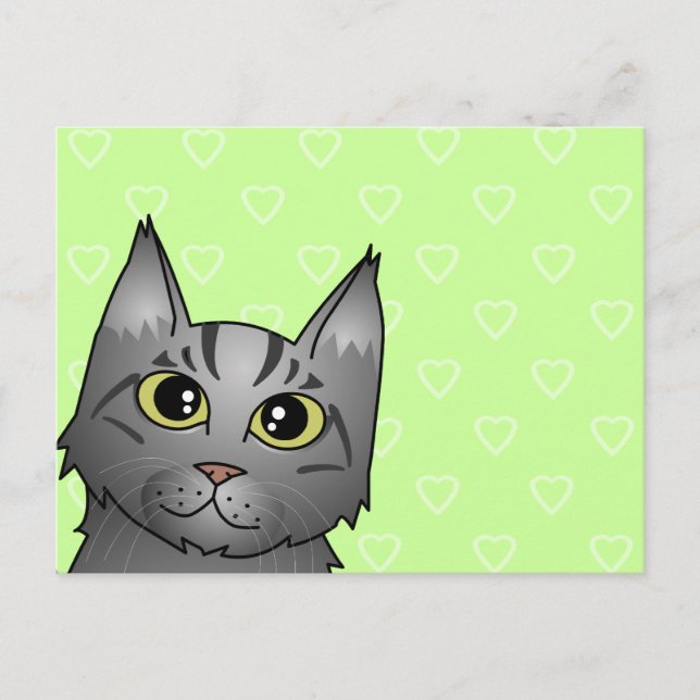 Postal Personalizado De Gato De Mono De Mano Cuta - Pesta (Anverso)