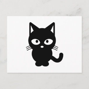 Postal Personalizado de gato negro