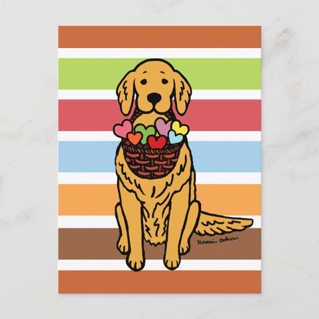 Postal Personalizado de Golden Retriever (Anverso)