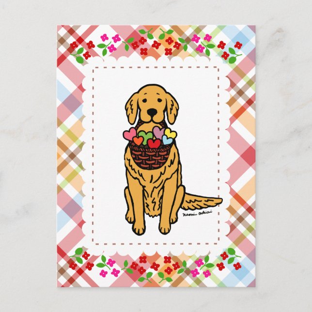 Postal Personalizado de Golden Retriever (Anverso)