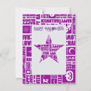 Postal Personalizado de Halloween Guay Whimsical Typograp