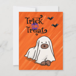 Postal Personalizado de Halloween Naranja divertido de pe