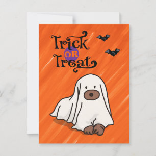 Postal Personalizado de Halloween Naranja divertido de pe