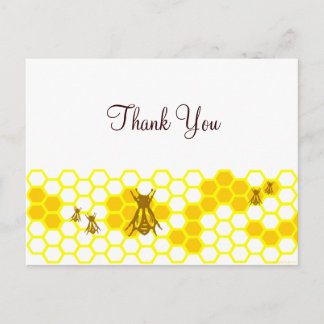 Postal Personalizado de Honey Bee Honeycomb