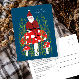 Postal Personalizado de hongos mágicos de Santa Claus