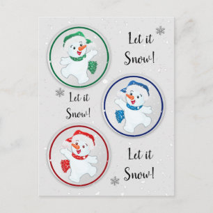 Postal Personalizado de invierno "Dejemos que nieve"