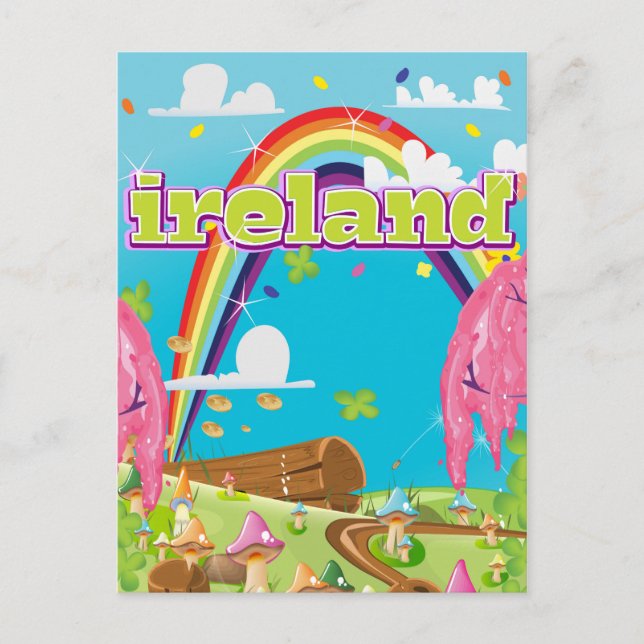 Postal Personalizado de Irlanda Viaje impreso. (Anverso)