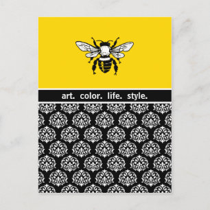 Postal Personalizado de la abeja de la miel
