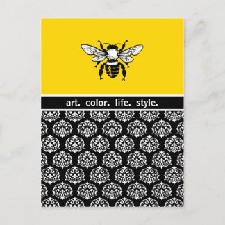 Postal Personalizado de la abeja de la miel