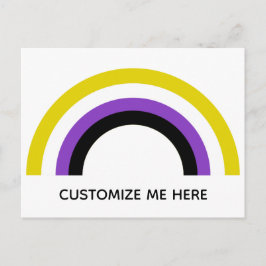 Postal Personalizado de la bandera del orgullo no binario