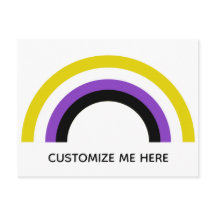 Personalizado de la bandera del orgullo no binario