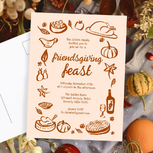 Postal Personalizado de la cena de Thimsical Thankending 