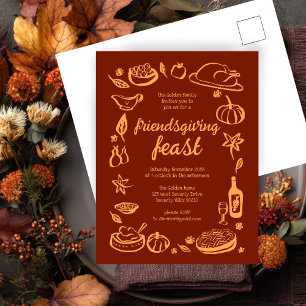 Postal Personalizado de la cena de Thimsical Thankending 