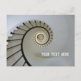 Postal Personalizado de la escalera espiral superior de l