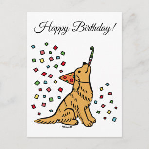 Postal Personalizado de la recuperación de oro por cumple