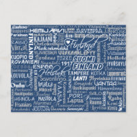 Postal personalizado de las ciudades de Finlandia