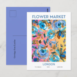 Postal Personalizado de las ciudades del mercado de flore